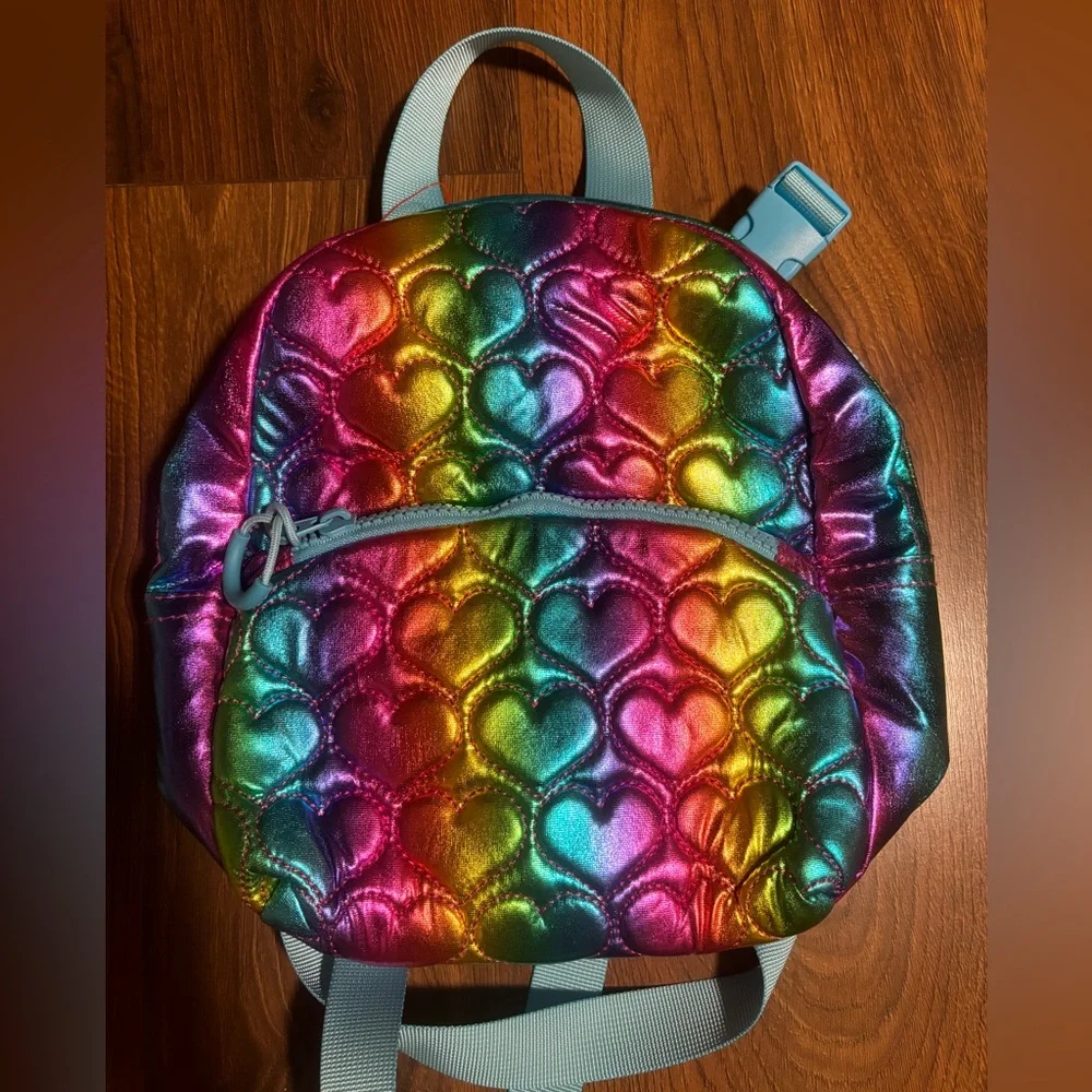 Cat & Jack Kids’ 10” Adaptive Rainbow Quilted Mini Backpack